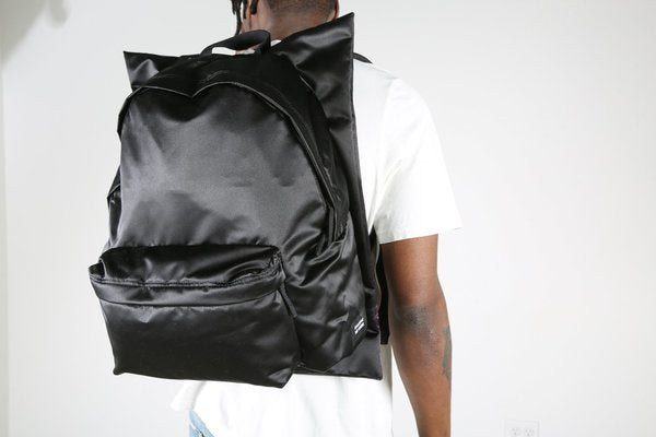 RAF SIMONS x Eastpak Black Satin Poster Backpack SAT EAR F(2019)