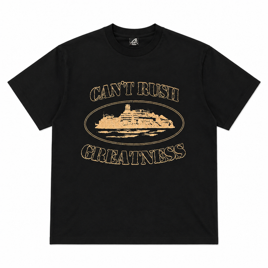 Corteiz x Central Cee Can't Rush Greatness Tee Black