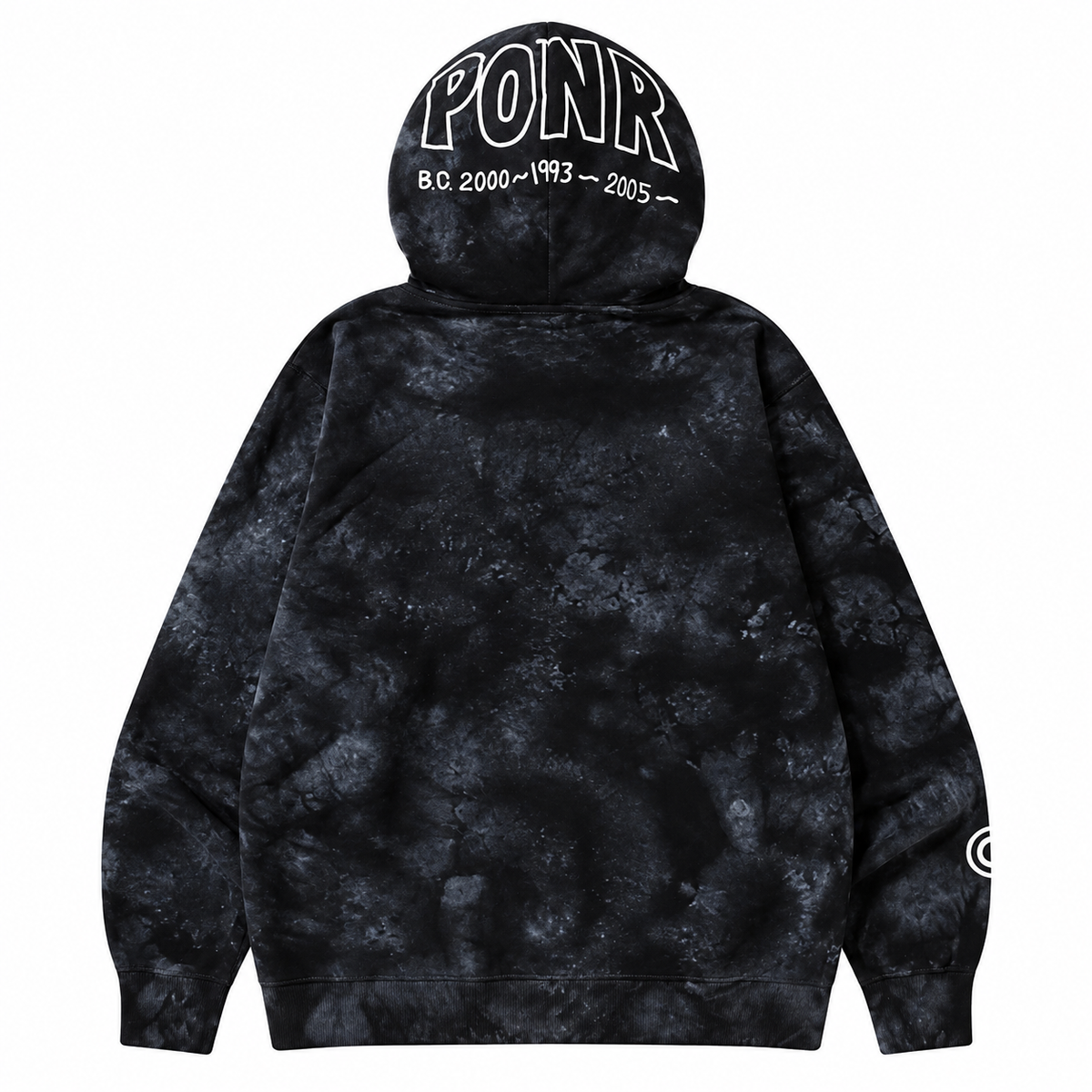 BAPE Tie Dye Shark Wide Full Zip Hoodie – Black