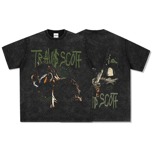 Travis Scott Vintage Tee Engineered by The Archive Store Washed Black