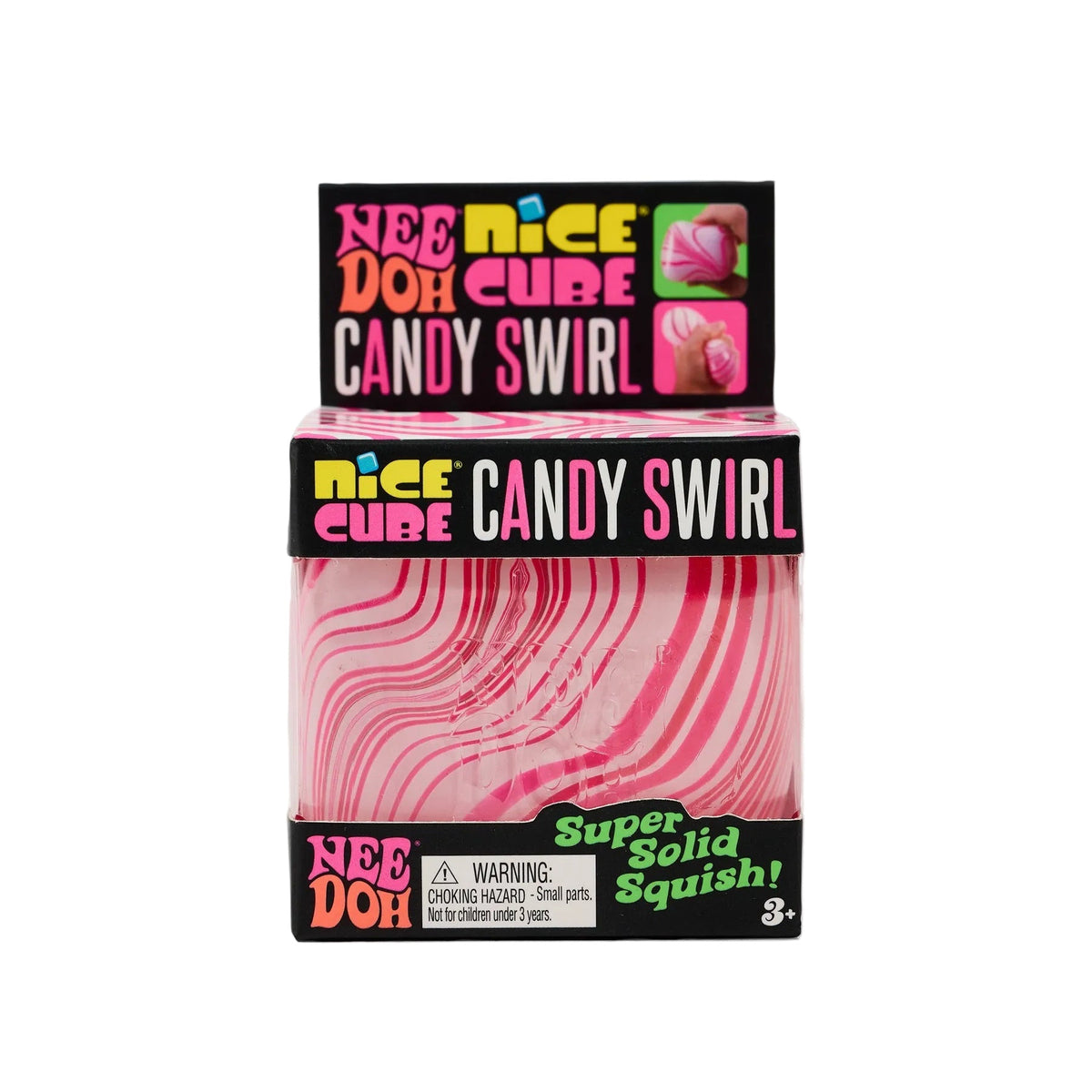 NeeDoh Candy Swirl Nice Cube Squishy Fidget Toy