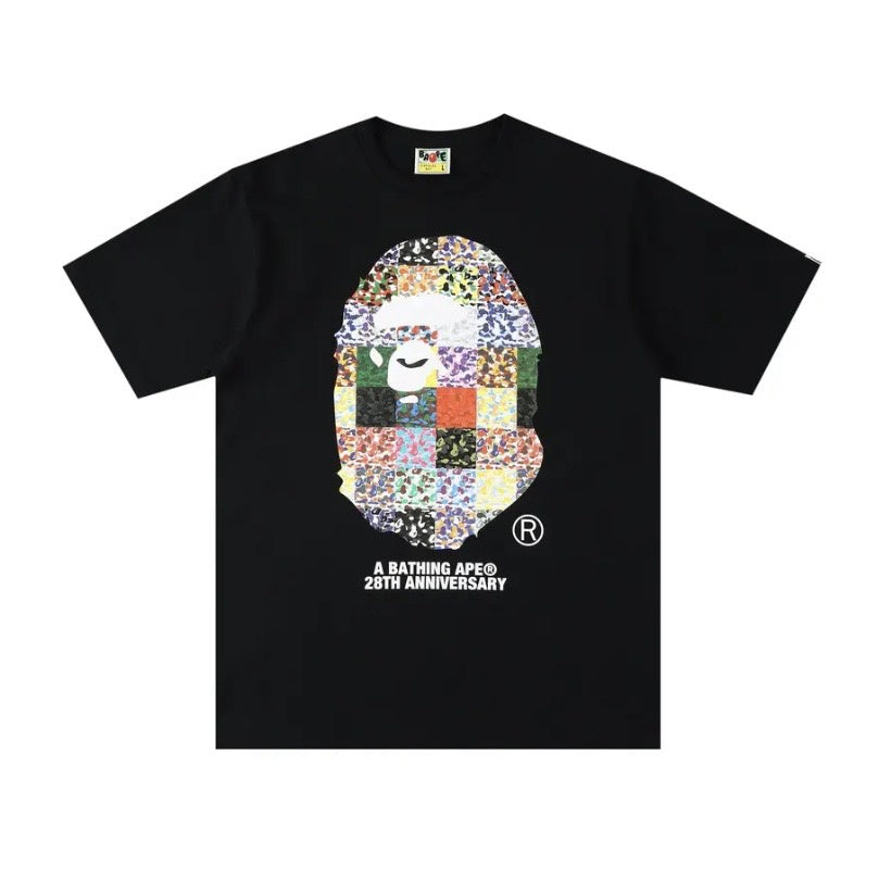 BAPE 28th Anniversary Ape Head Tee ( Black )