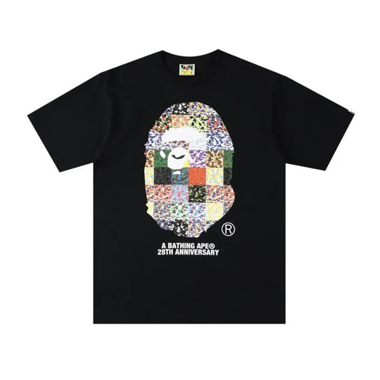 BAPE 28th Anniversary Ape Head Tee ( Black )