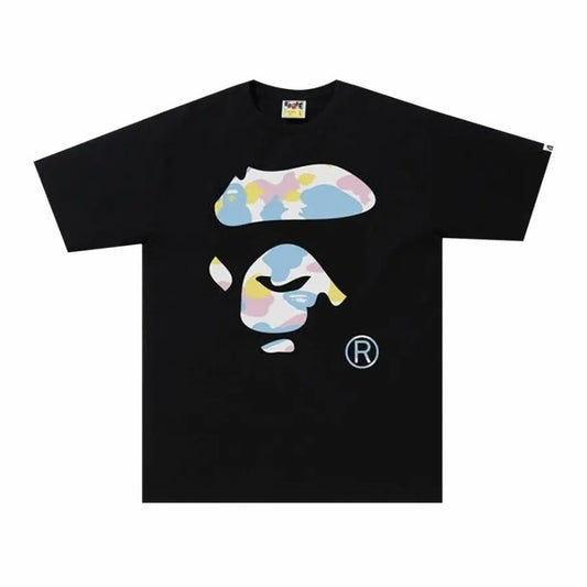 BAPE New Multi Camo Ape Face Tee ‘Black’