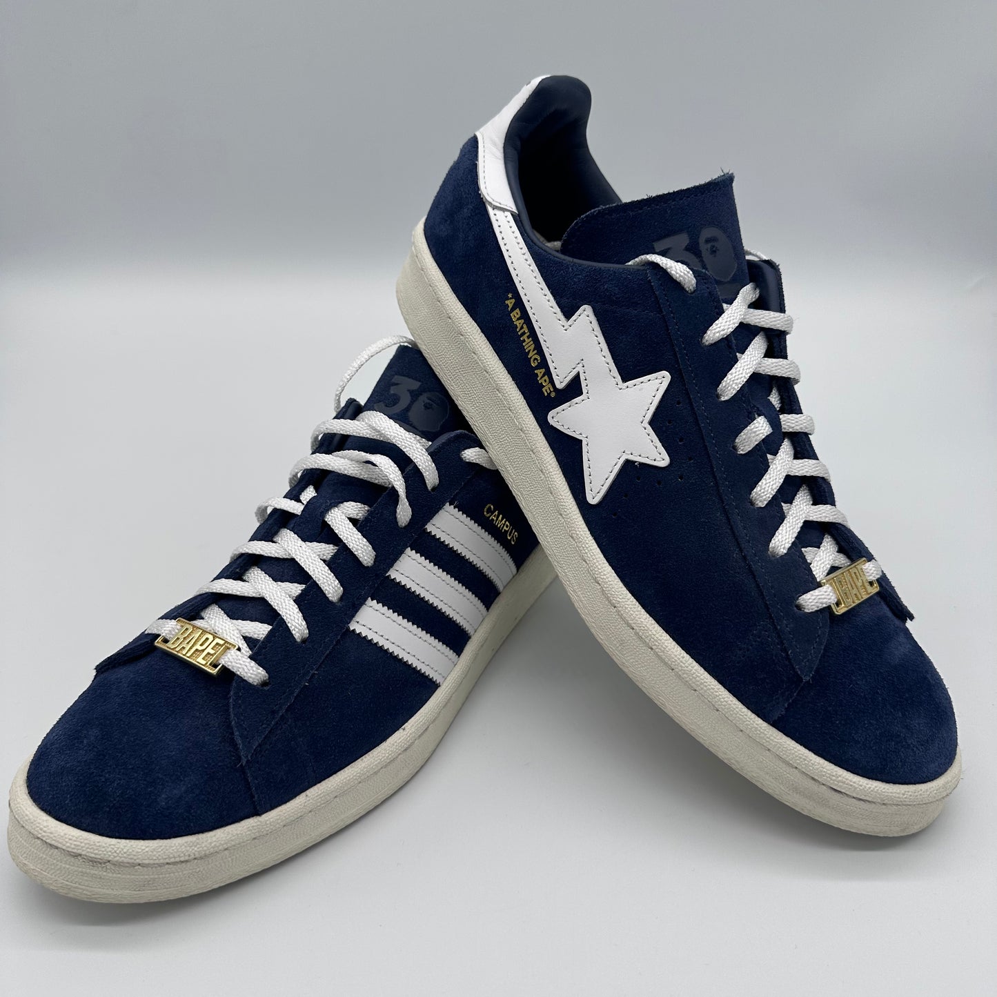 BAPE x Adidas Campus 80s Collegiate Navy Pre-owned US10.5