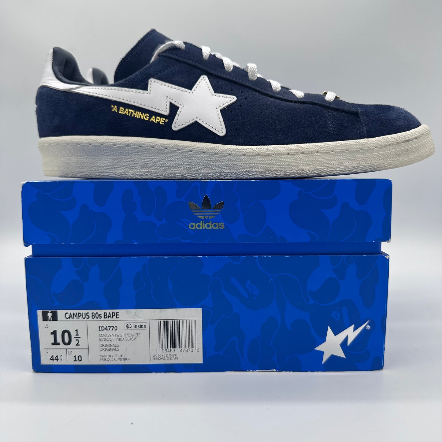 BAPE x Adidas Campus 80s Collegiate Navy Pre-owned US10.5