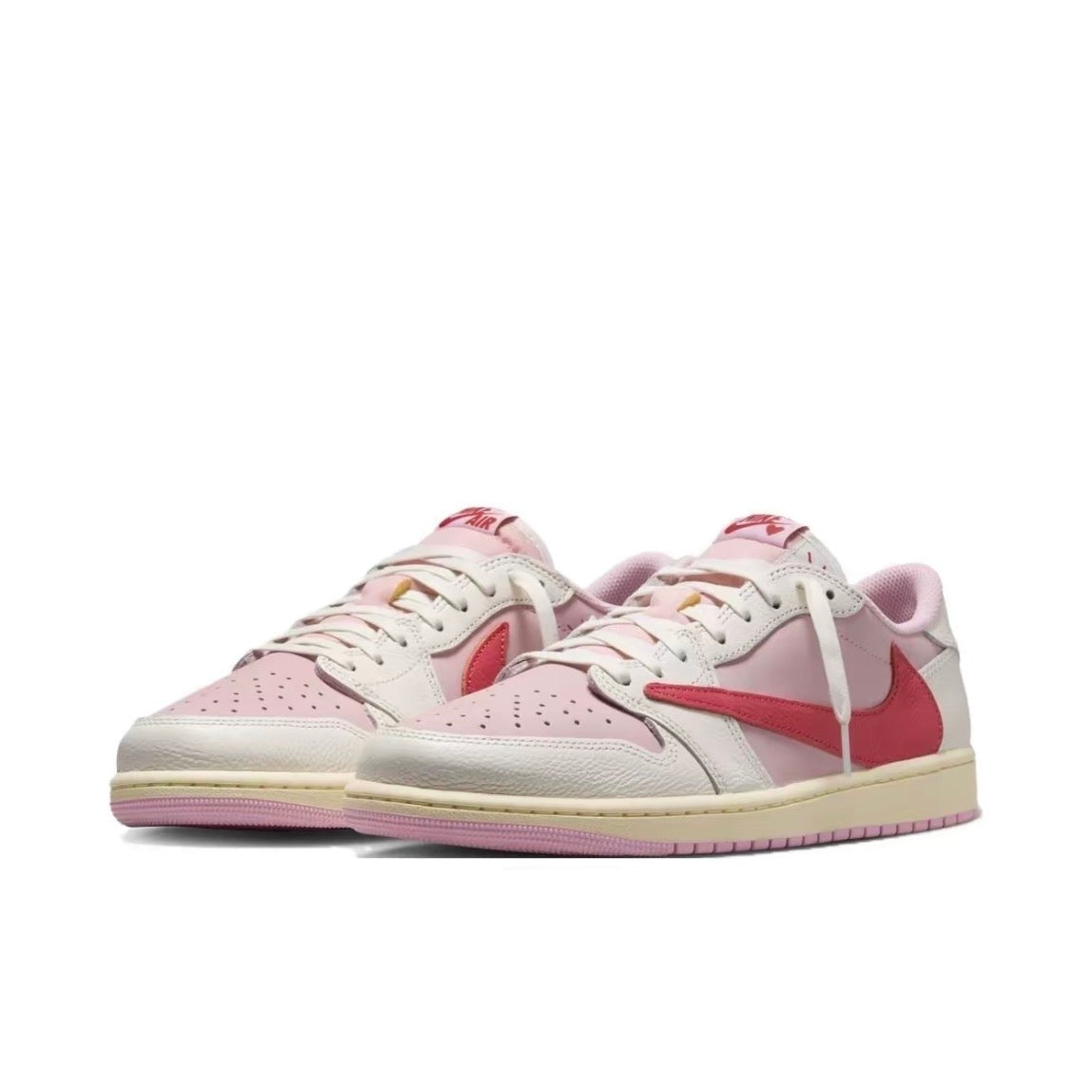 Air Jordan 1 Low x Travis Scott Shy Pink and Tropical Pink