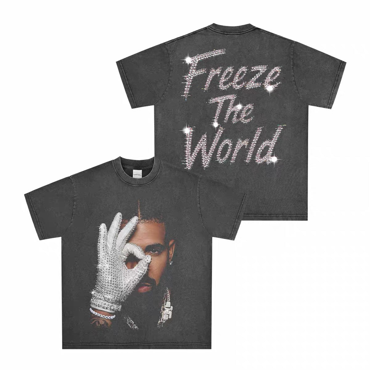 Drake Iceman Freeze the World Vintage Tee Engineered by The Archive Store (Grey)
