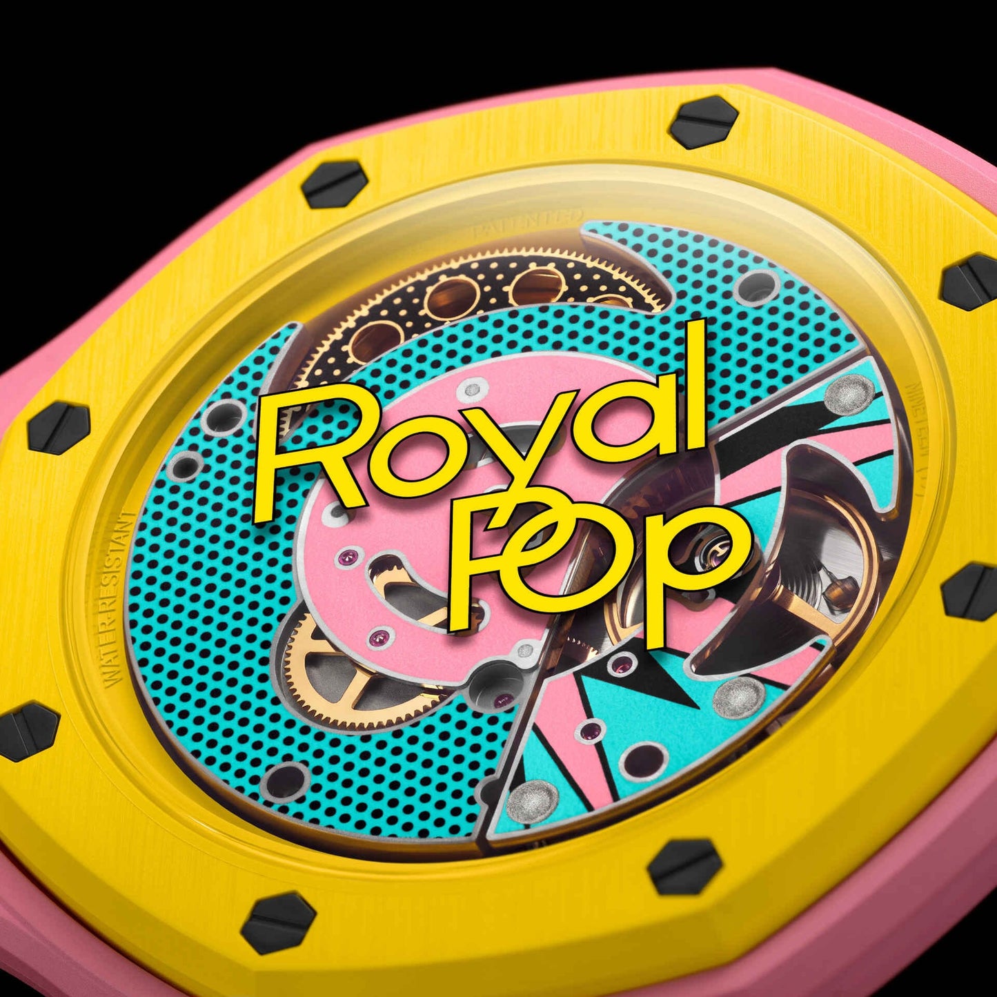 Swatch x Audemars Piguet AP Bioceramic Royal Pop Watch Savonnette Otg Roz