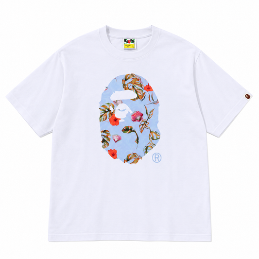 BAPE Vacation Pattern Ape Head Relaxed Fit Tee (SS25)