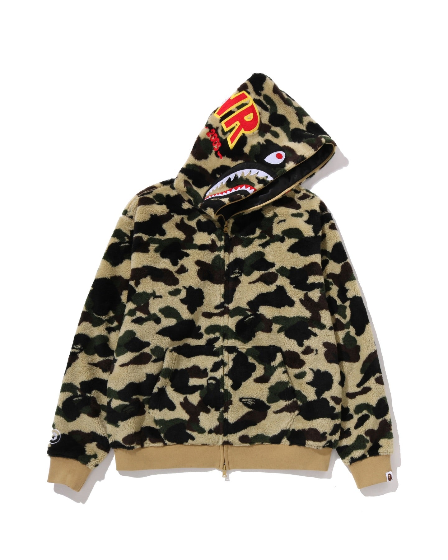 BAPE 1st Camo 2nd Shark Boa Hoodie Jacket