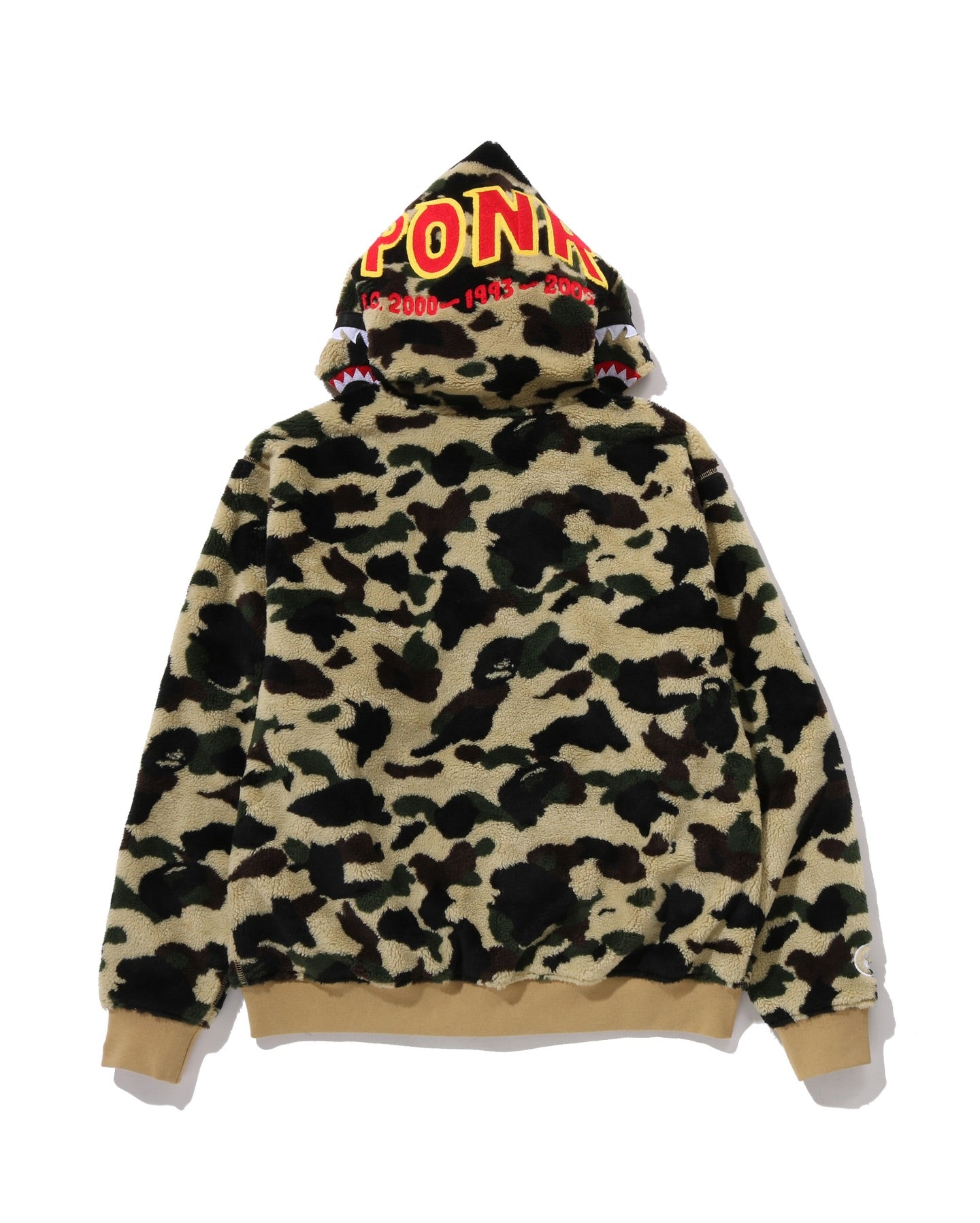 BAPE 1st Camo 2nd Shark Boa Hoodie Jacket
