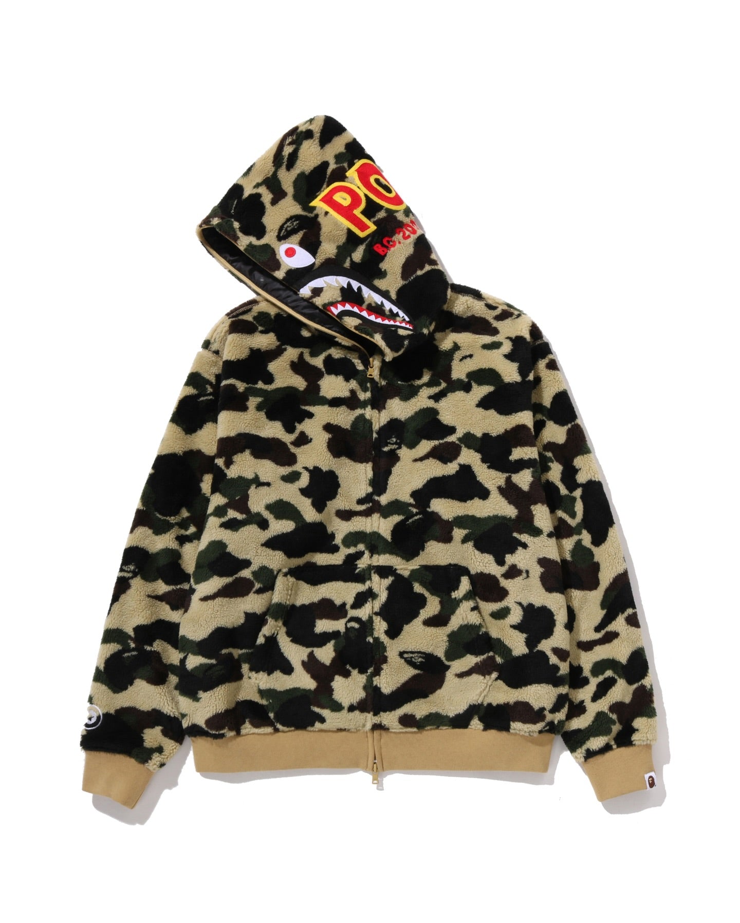 BAPE 1st Camo 2nd Shark Boa Hoodie Jacket