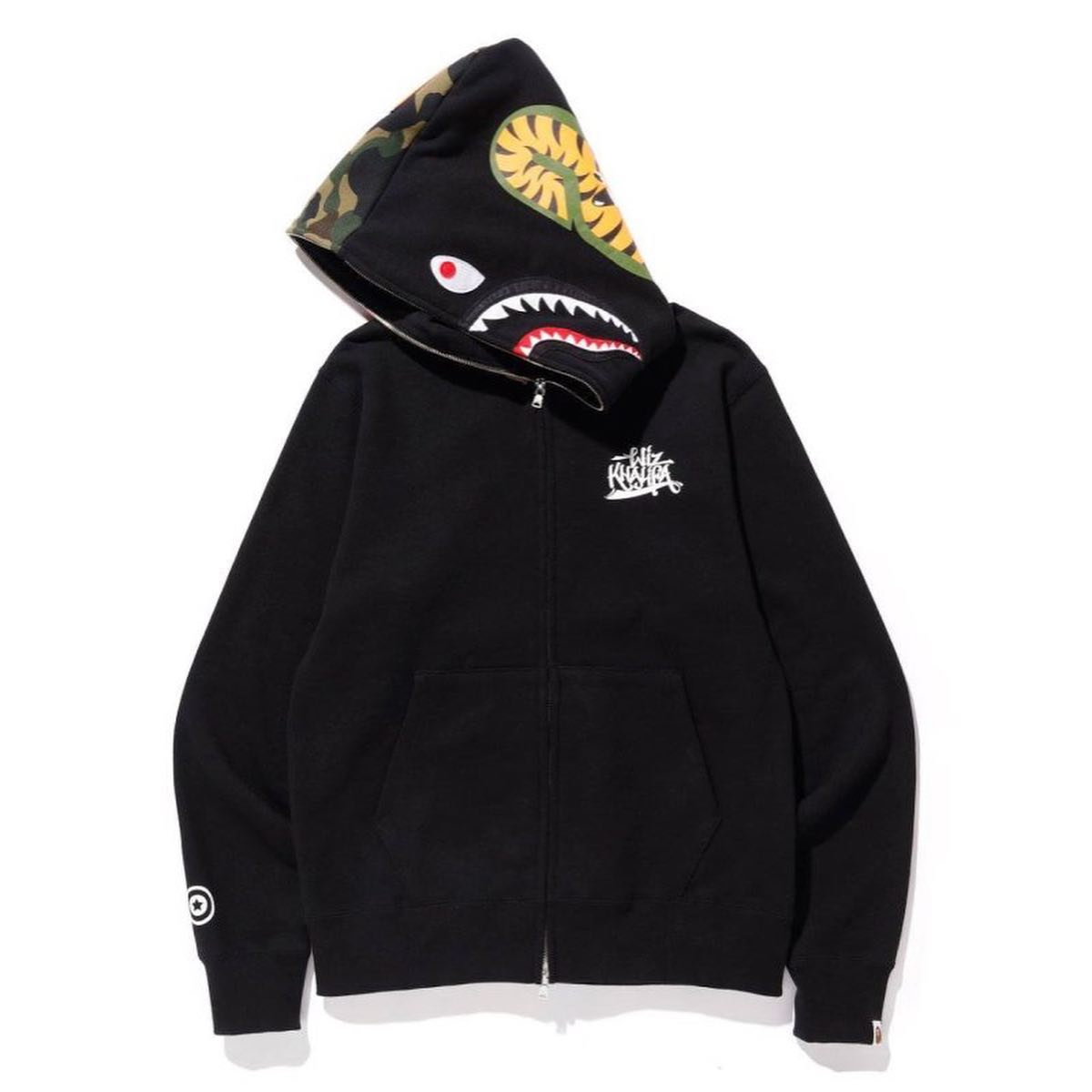 BAPE Wiz Khalifa Shark Full Zip Hoodie Black