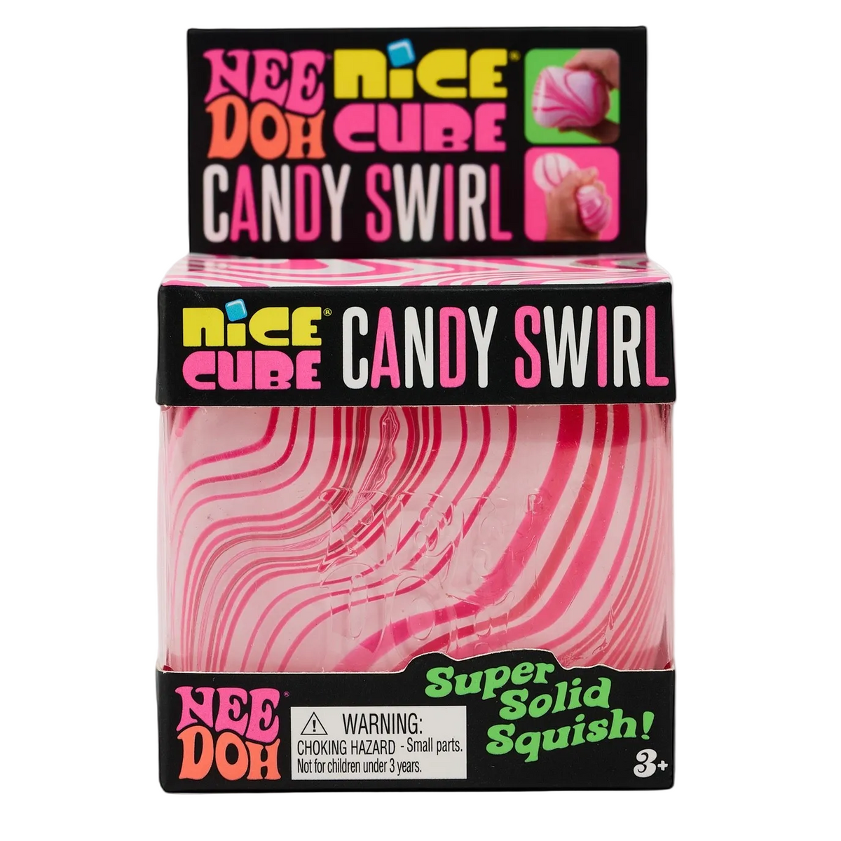 NeeDoh Candy Swirl Nice Cube Squishy Fidget Toy