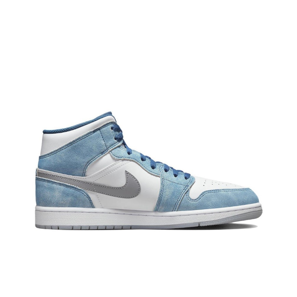 Jordan 1 Mid French Blue Fire Red