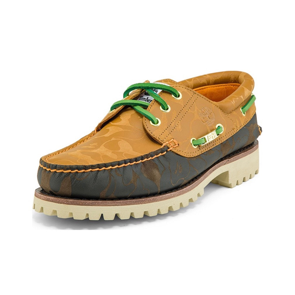 TIMBERLAND X BAPE AUTHENTIC 3 EYE LUG SHOE WHEAT & CHOCOLATE