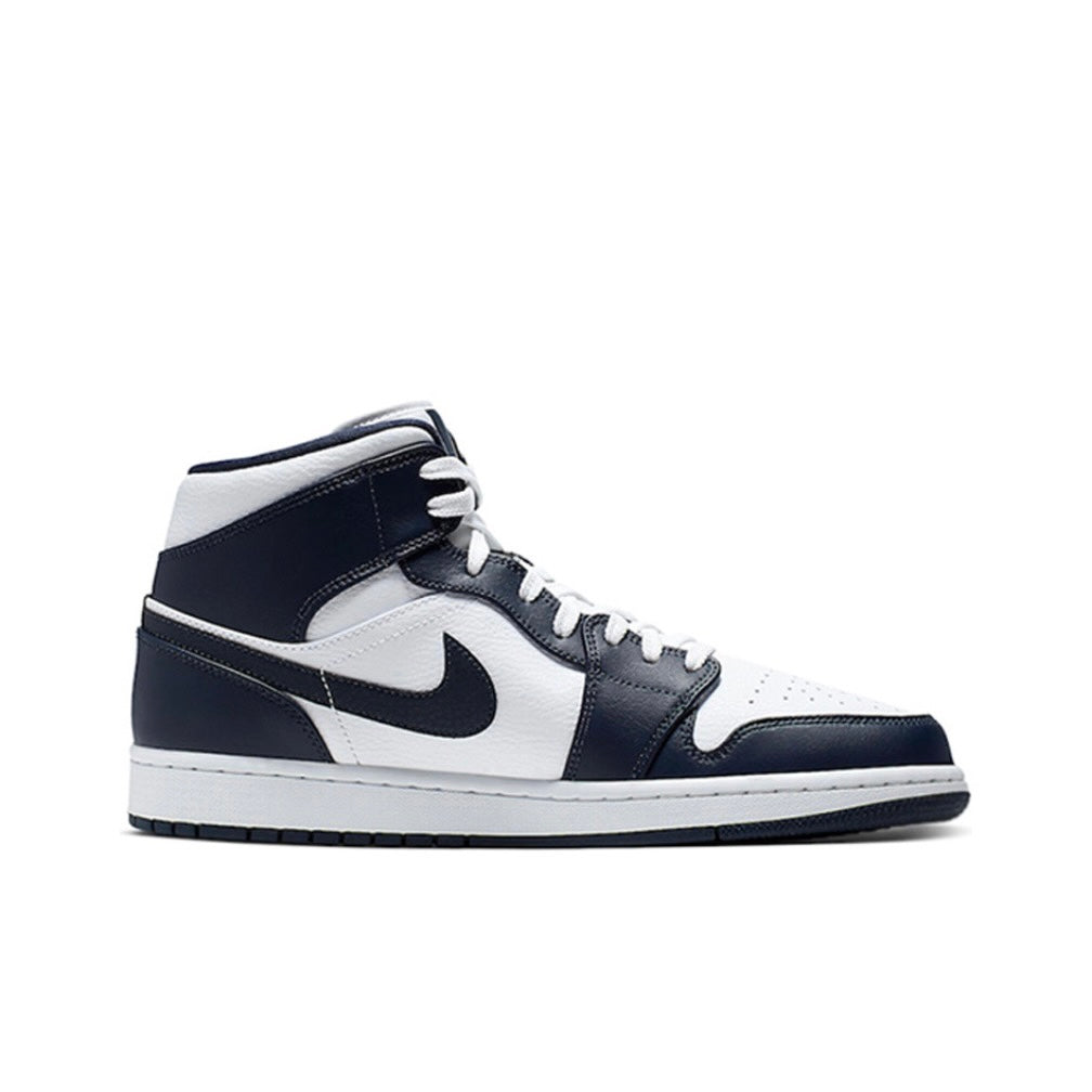 Jordan 1 Mid White Metallic Gold Obsidian