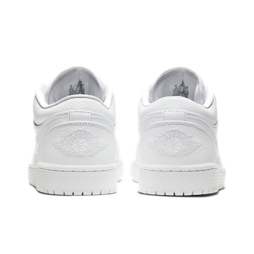 Jordan 1 Low Triple White Tumbled Leather