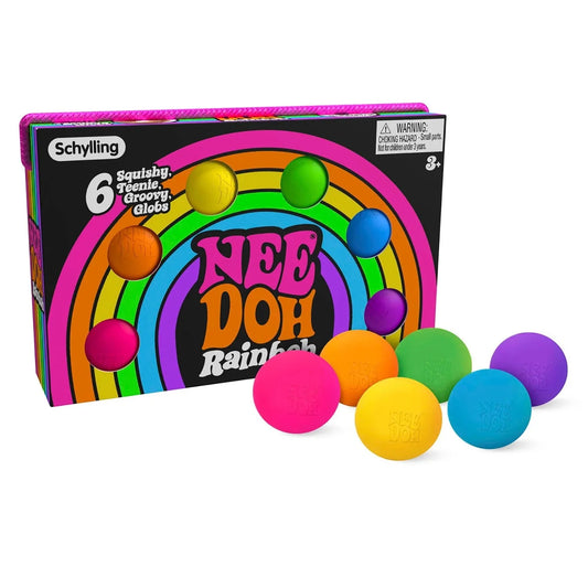 NeeDoh Rainboh Teenie 6 Pack Squishy Fidget Toy Set