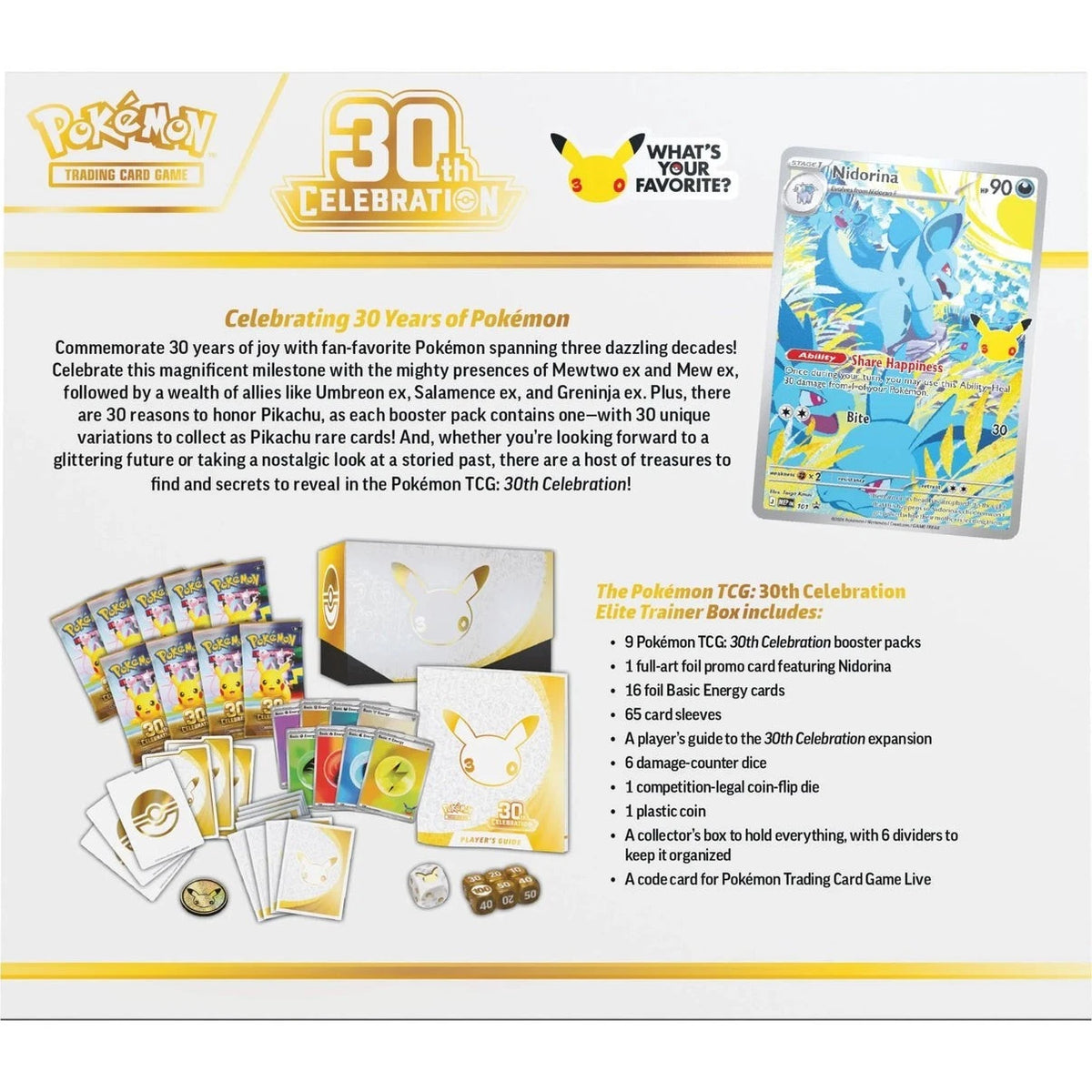 Pokémon TCG 30th Celebration Elite Trainer Box